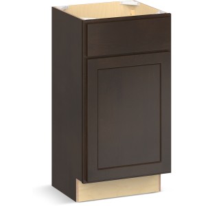 RELIABILT Parkstone II Vanity Base, Espresso Stained, 18" W, 1 Door, Fully Assembled - 641180 | Lowe's Pro Supply
